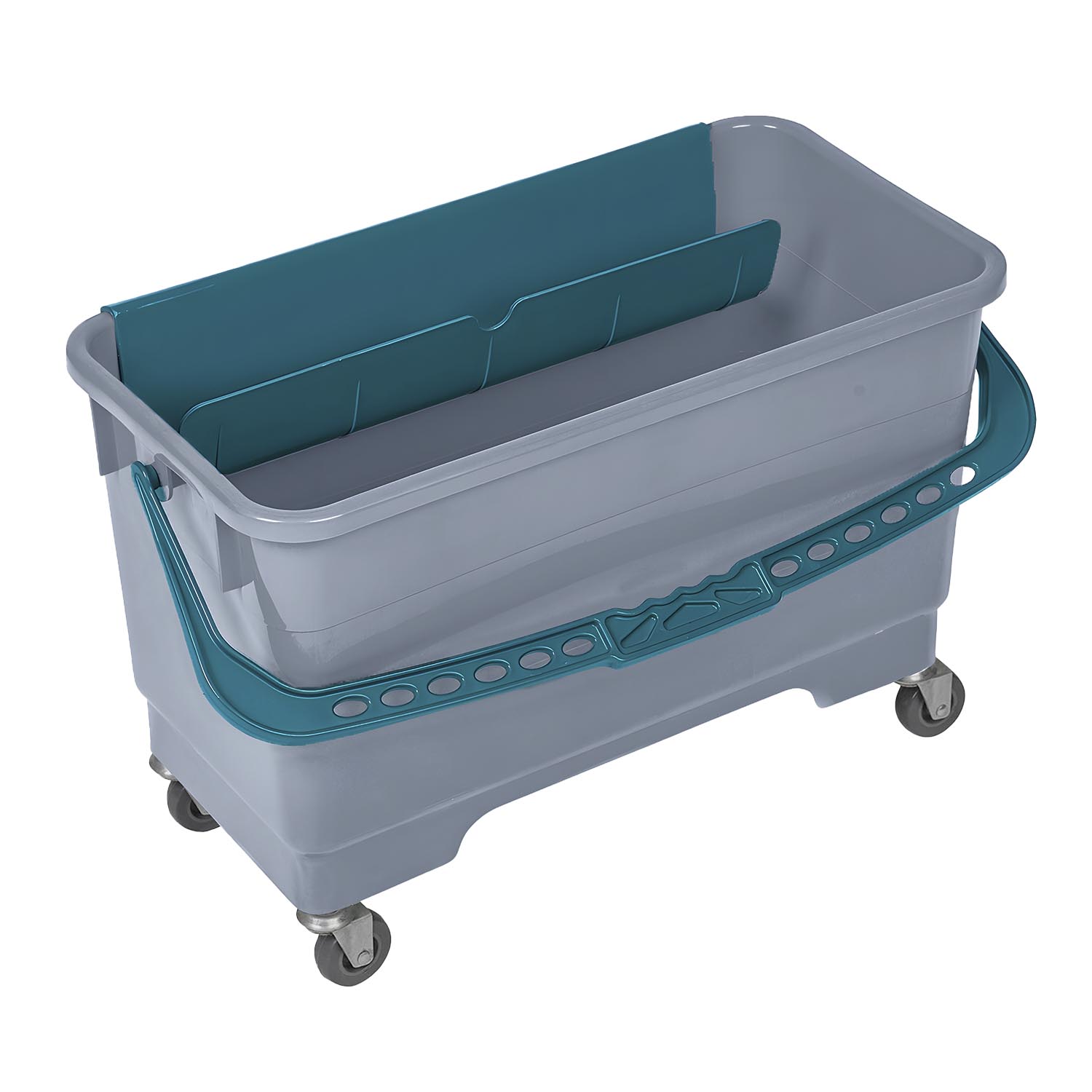 GLAZIER'S BUCKET WITH METAL WHEELS