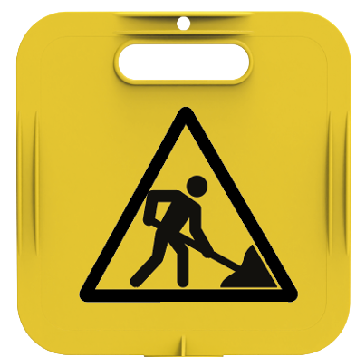 CONE CAUTION SIGN TITLE CAP 26x26 CM 