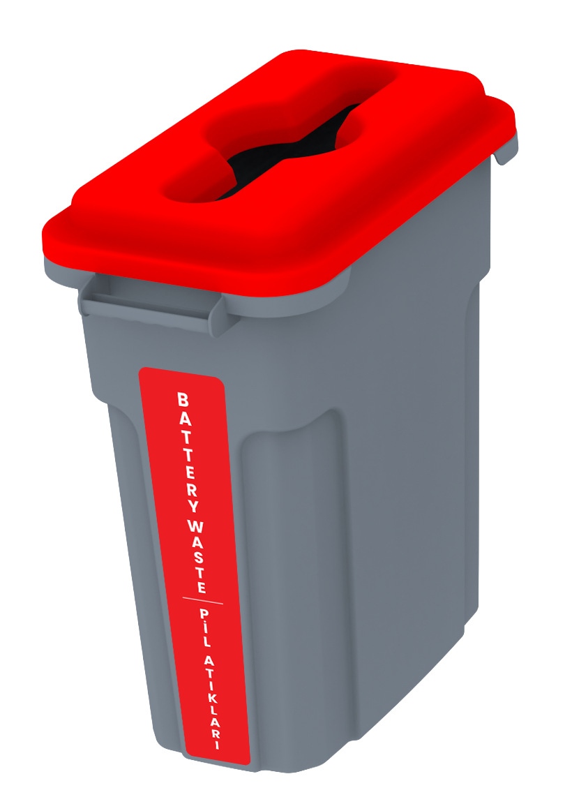 BATTERY RECYCLING BIN WITH FLAT LID 70 LT