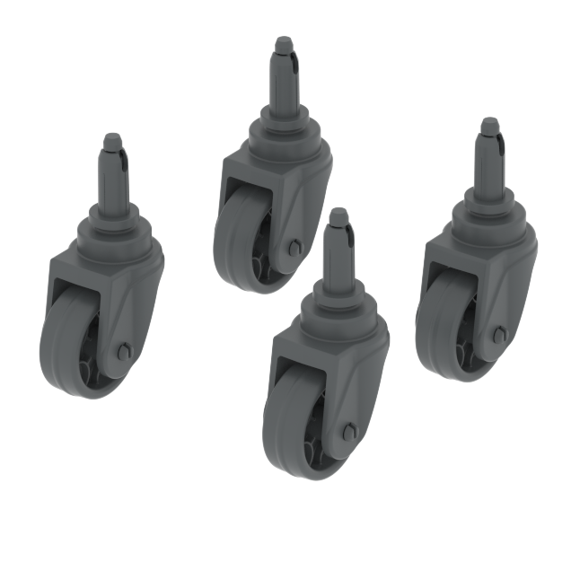 4 PCS WHEEL SET FOR RECYCLING AND STORAGE BIN