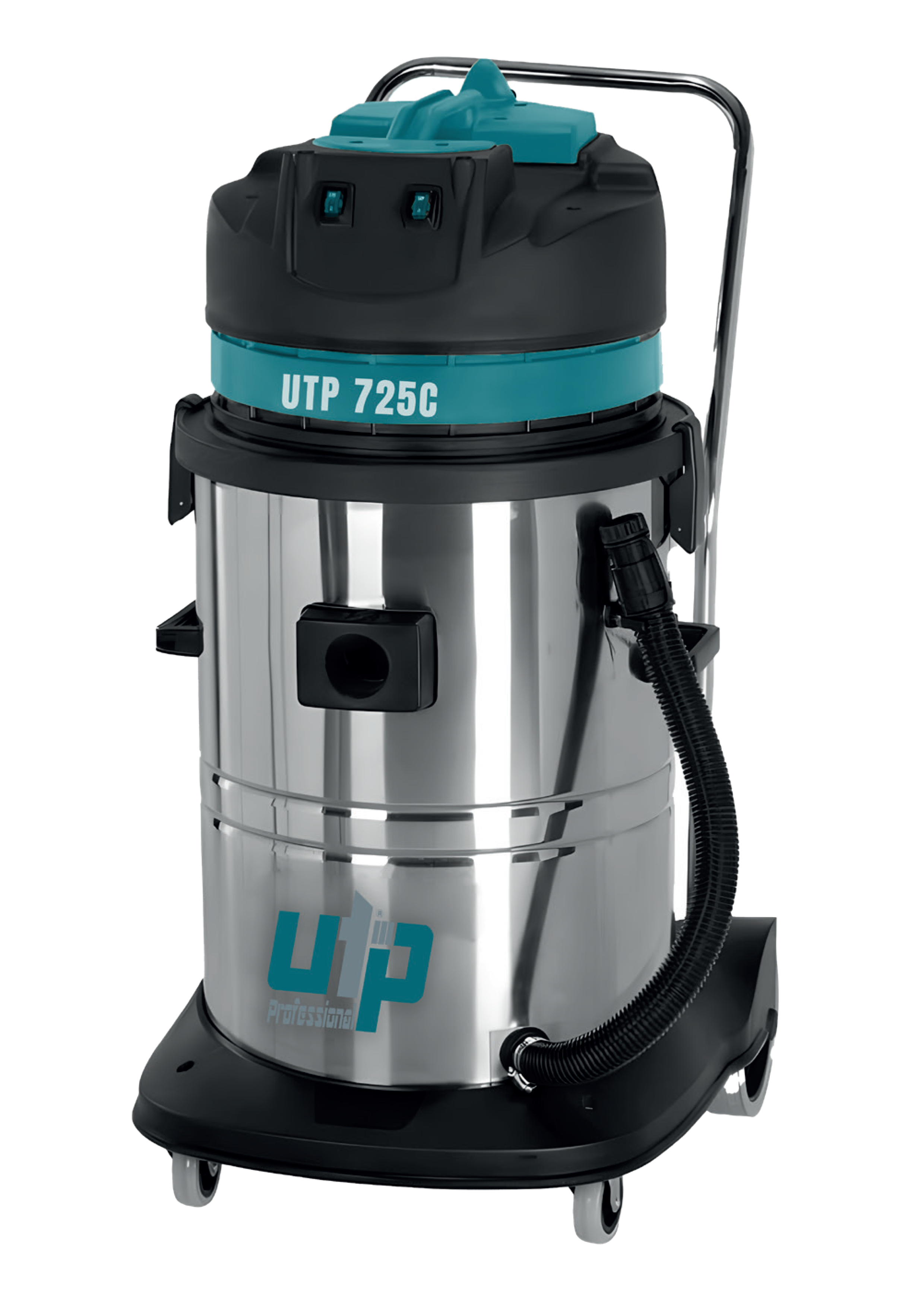  INDUSTRIAL TYPE DOUBLE MOTOR VACUUM CLEANER - INOX BODY - 72 LT