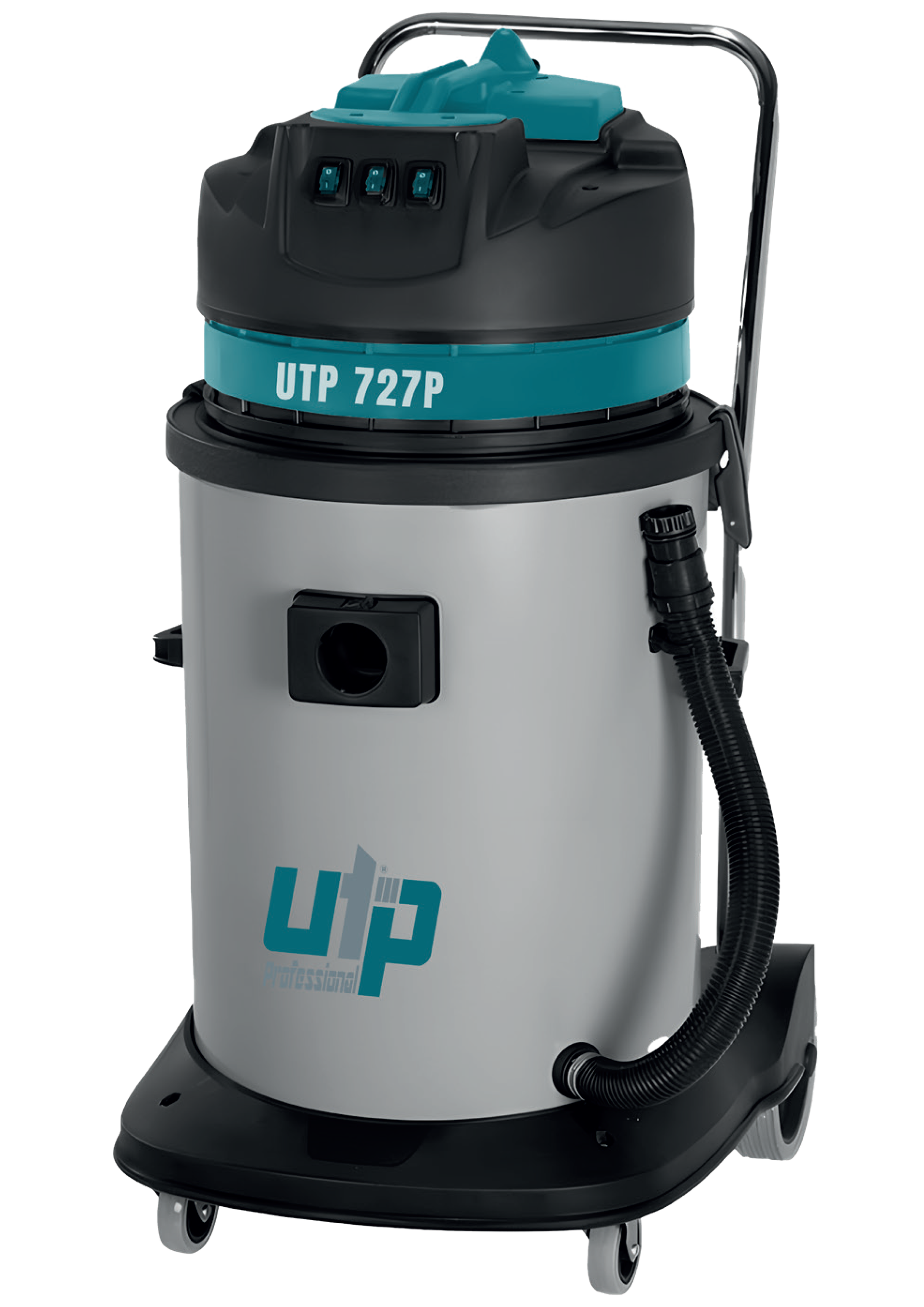 INDUSTRIAL TYPE THREE-MOTOR VACUUM CLEANER WITH PLASTIC BODY - 77 LT