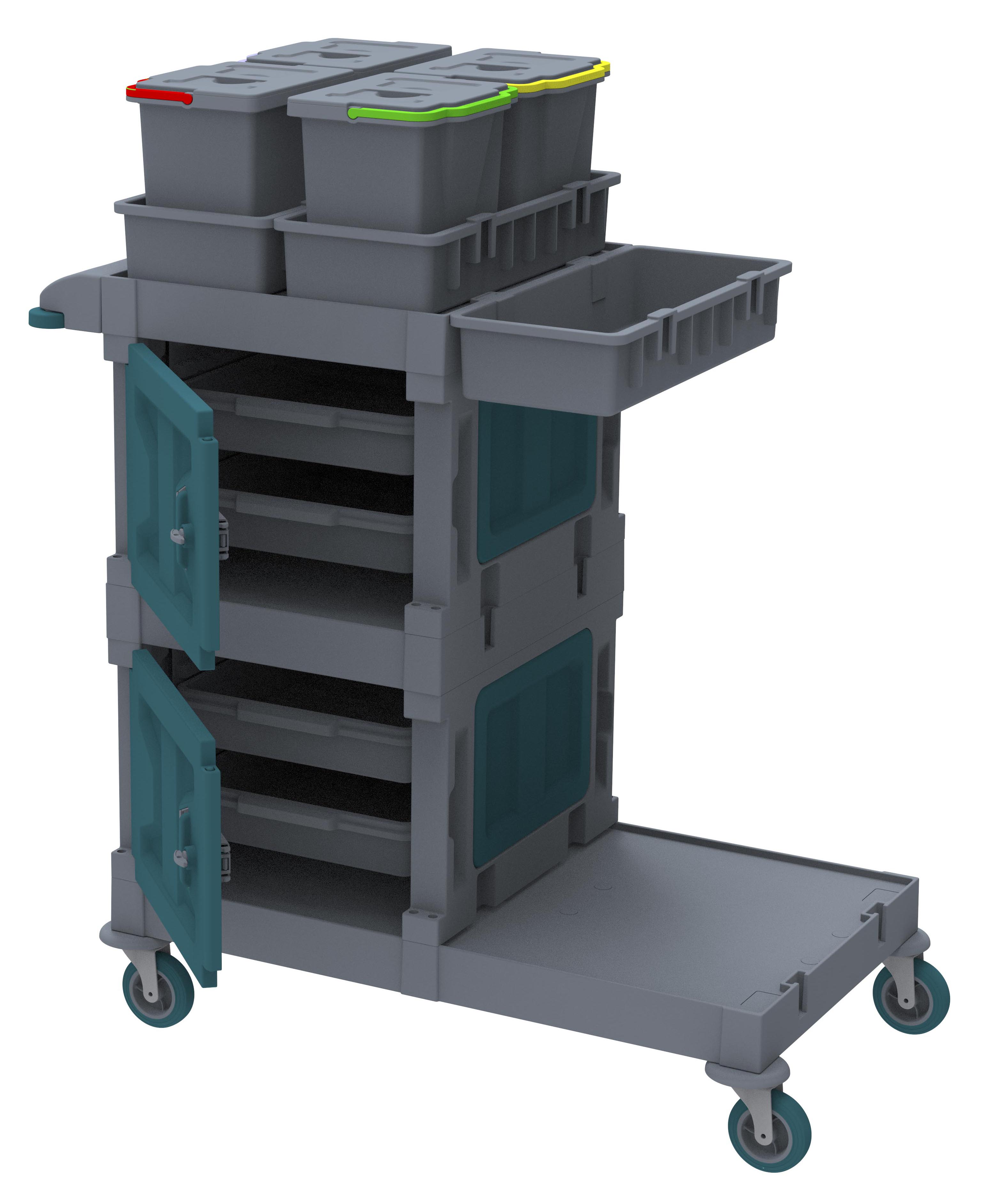 ALFACART HOSPITAL CLEANING TROLLEY