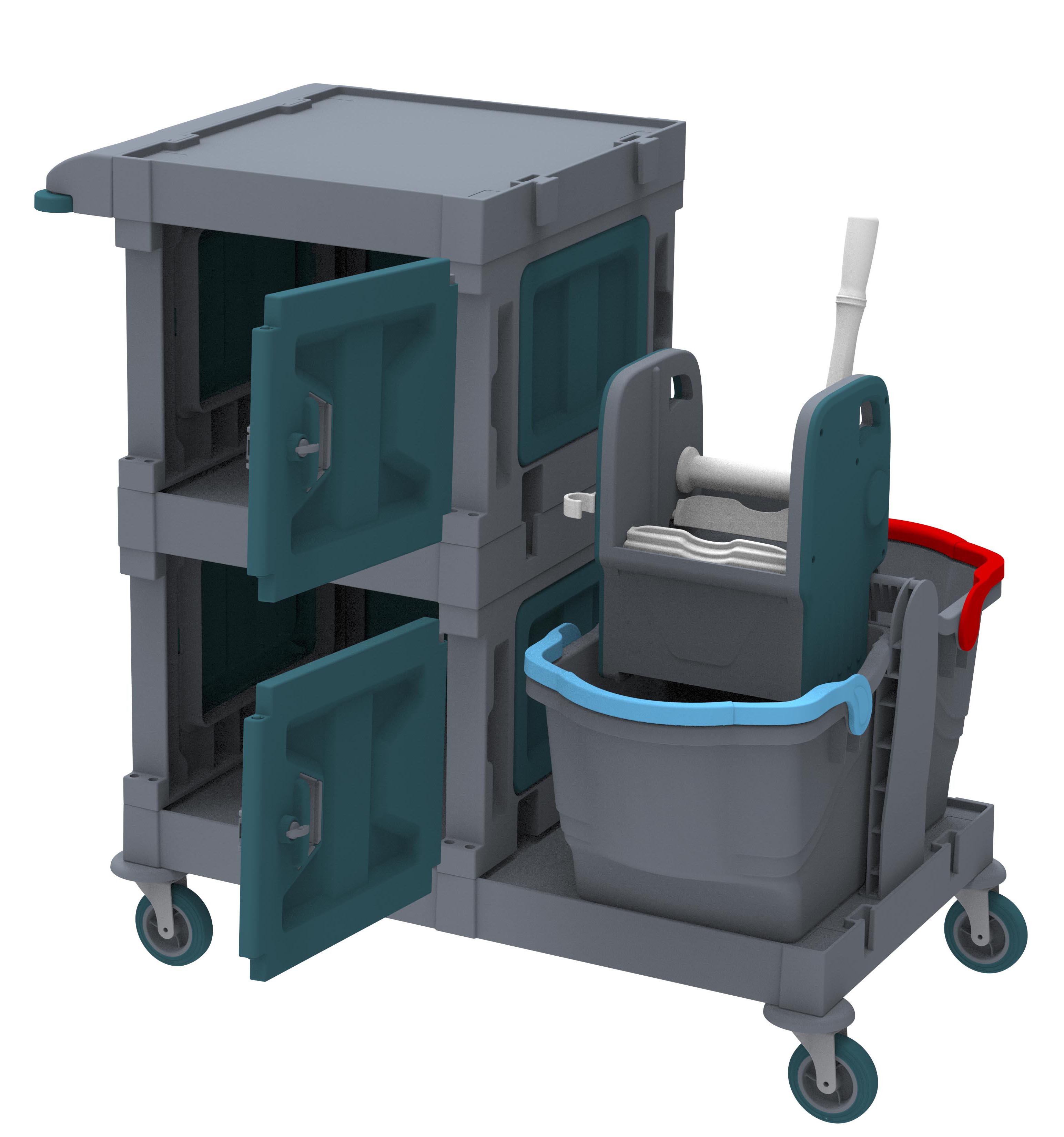 ALFACART HOSPITAL CLEANING TROLLEY