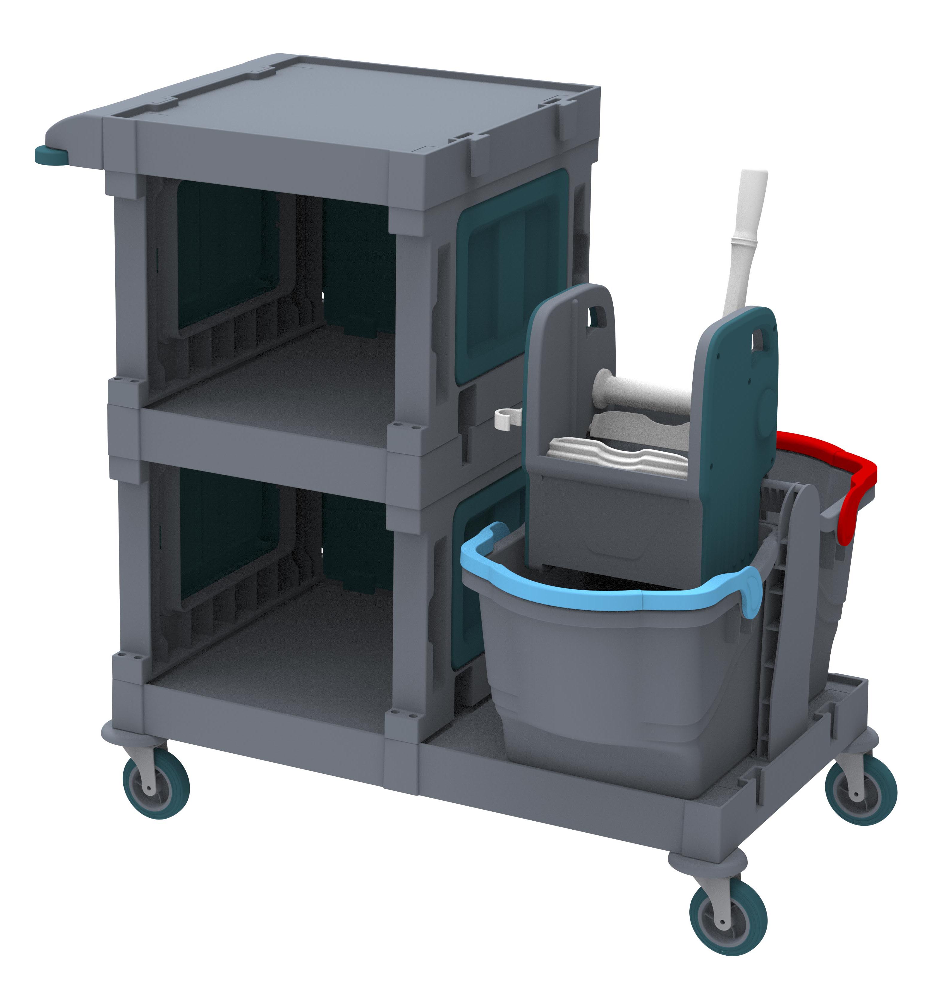 ALFACART HOSPITAL CLEANING TROLLEY