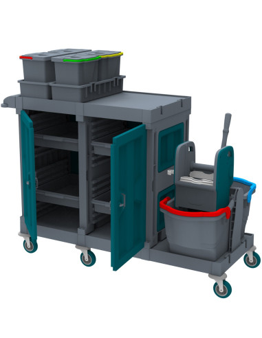 ALFACART HOSPITAL CLEANING TROLLEY