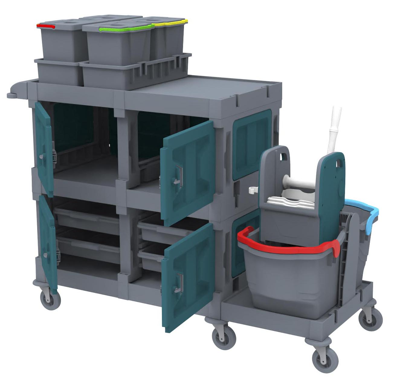 ALFACART HOSPITAL CLEANING TROLLEY