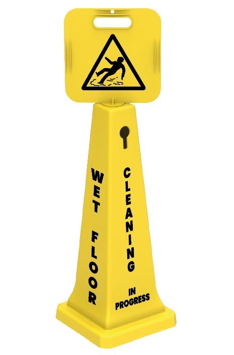 KISA DUBALI UYARI LEVHASI (TEMİZLİK VAR & KAYGAN ZEMİN)